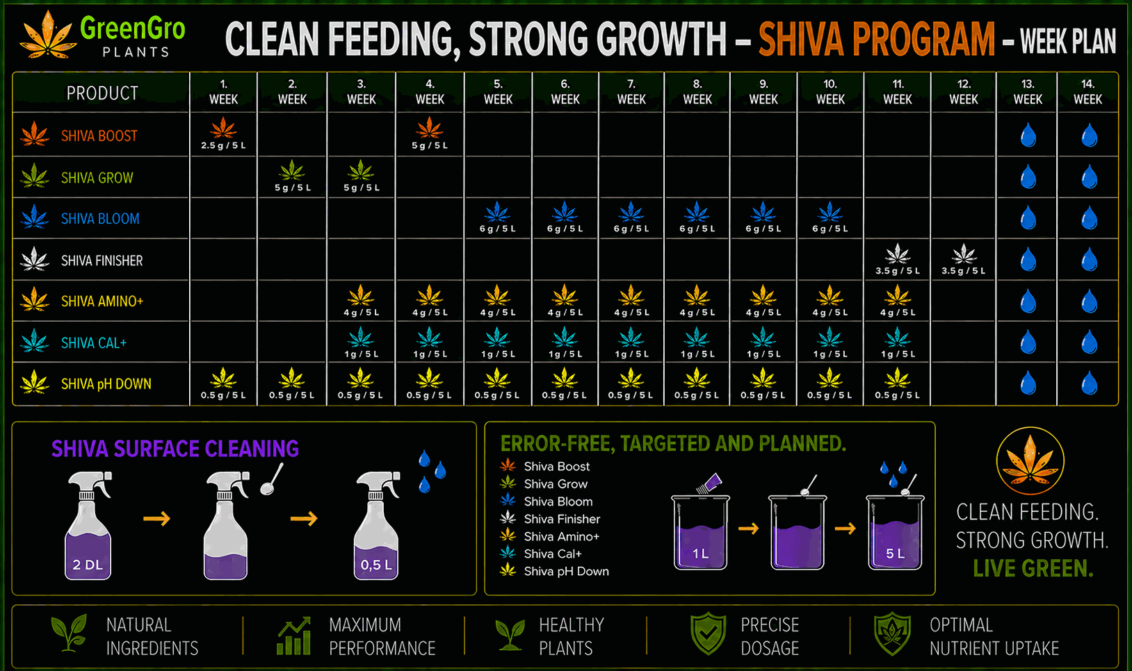 SHIVA programme weekly schedule